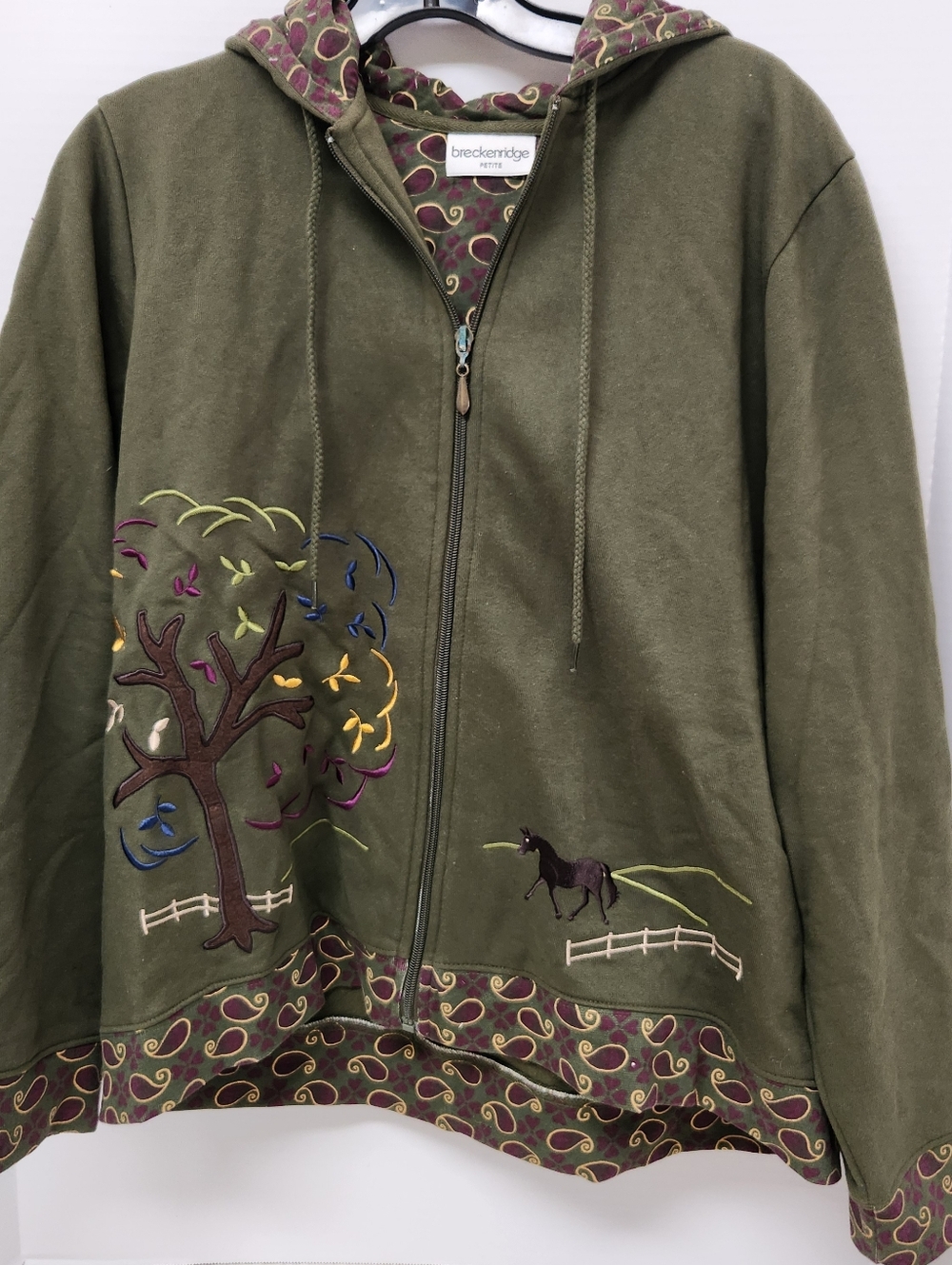 Vintage Breckenridge Petite Large PL Horse Sweatshirt